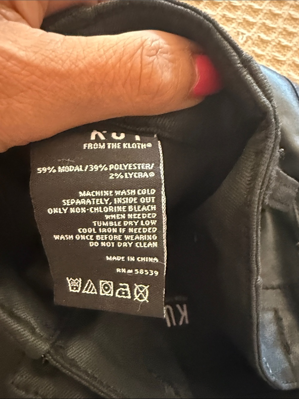 Kut from the Kloth Black Coated Skinny Jeans - Picture 7 of 8